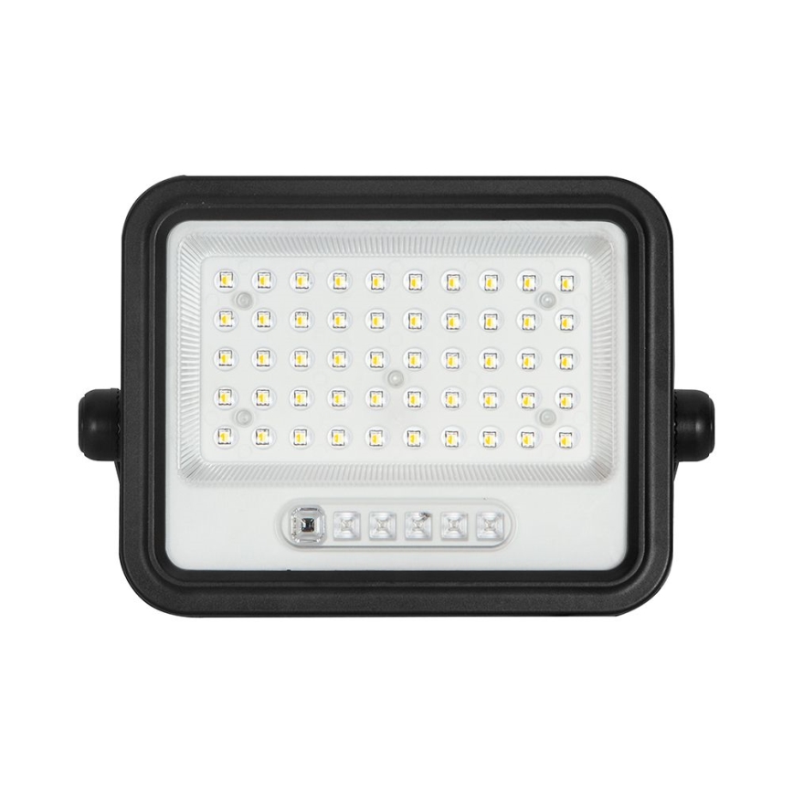 LED Ρυθμιζόμενος ηλιακός προβολέας LED/100W/3,2V 2000-8000K IP65 5000 mAh μαύρο + τηλεχειριστήριο