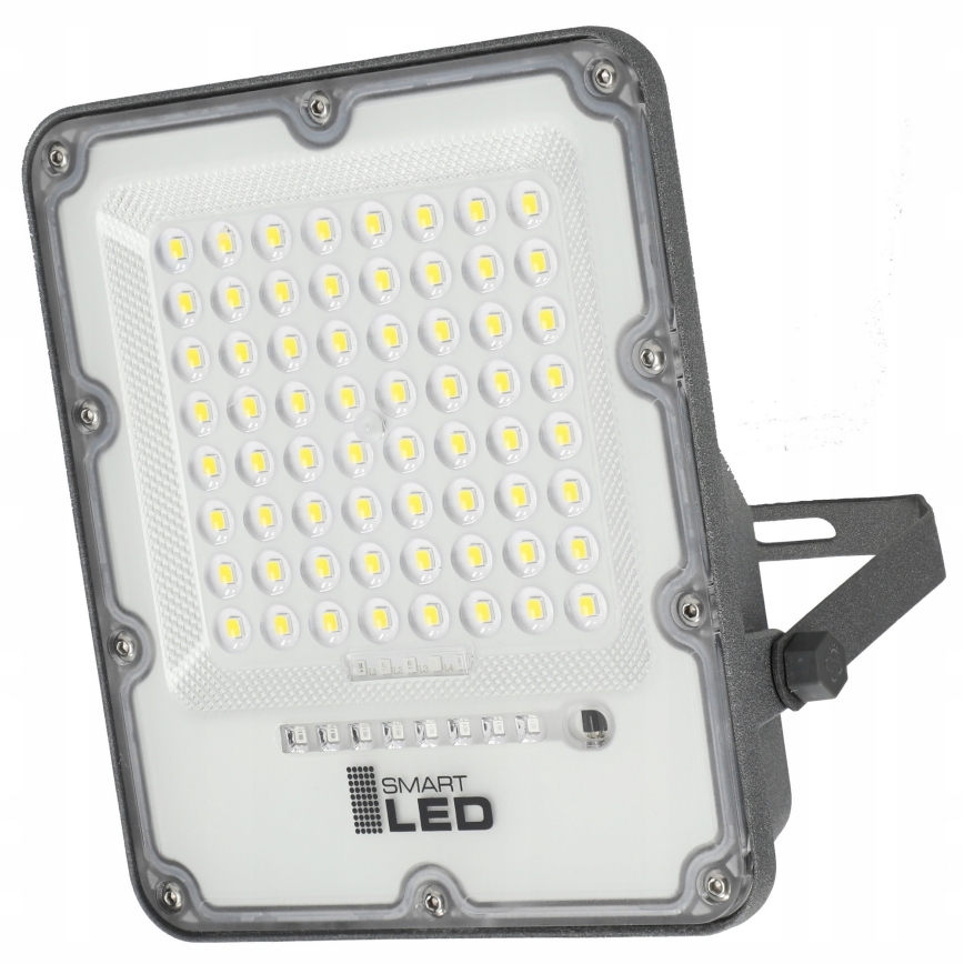 LED Ρυθμιζόμενος ηλιακός προβολέας LED/50W/3,2V 5000K 6000 mAh IP65 μαύρο + τηλεχειριστήριο