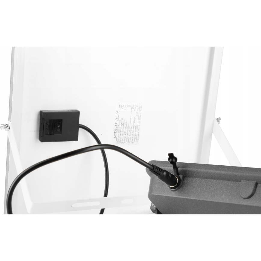 LED Ρυθμιζόμενος ηλιακός προβολέας LED/50W/3,2V 5000K 6000 mAh IP65 μαύρο + τηλεχειριστήριο