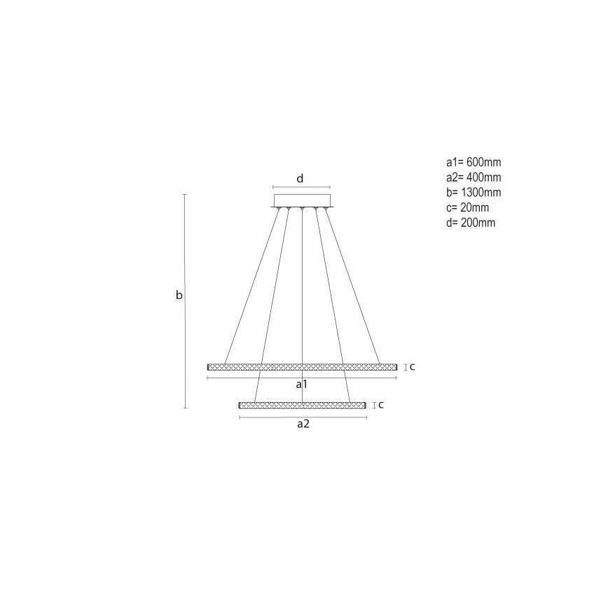 Ρυθμιζόμενος πολυέλαιος LED σε καλώδιο LED/150W/230V 3000-6500K + τηλεχειριστήριο