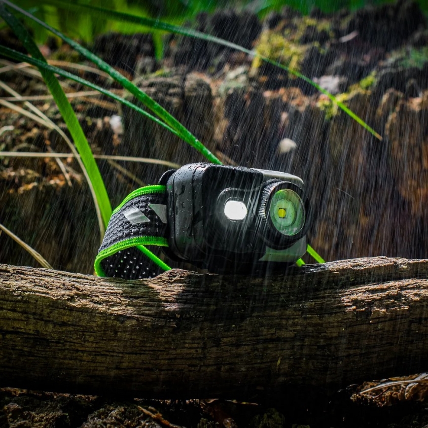 Ρυθμιζόμενος επαναφορτιζόμενος LED φακός κεφαλής LED/10W/5V/3xAAA IP66 800 lm 1000 mAh