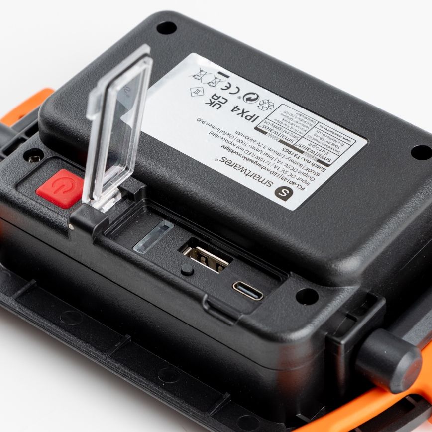 Ρυθμιζόμενος επαναφορτιζόμενος προβολέας LED 10W/5V USB 6500K IP44