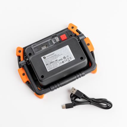 Ρυθμιζόμενος επαναφορτιζόμενος προβολέας LED 10W/5V USB 6500K IP44