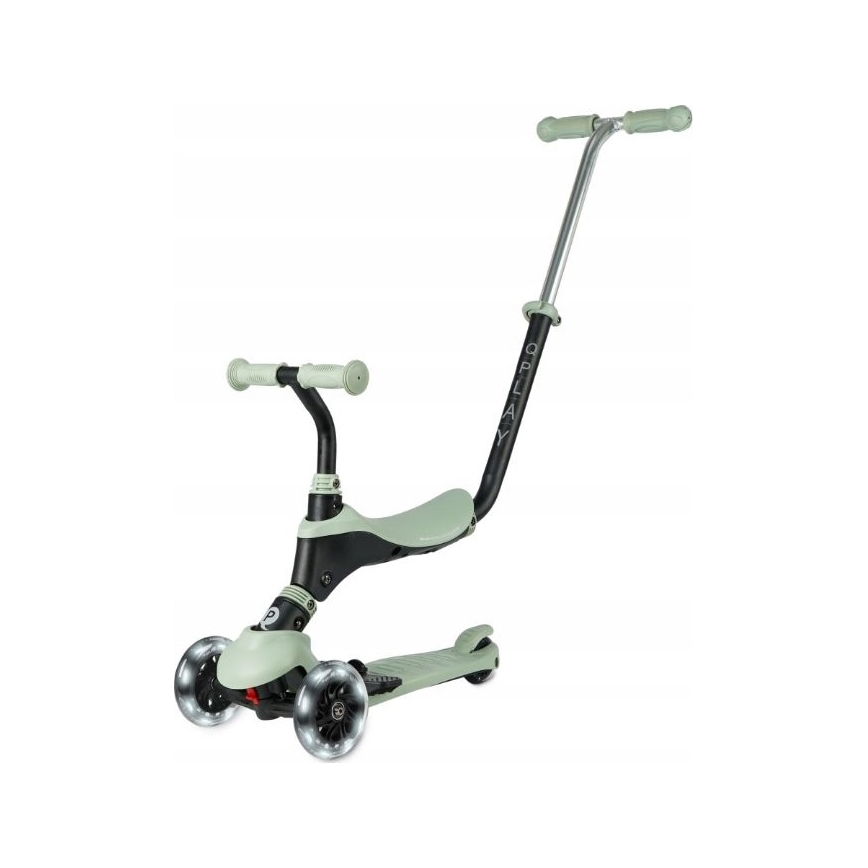 QPlay - Παιδικό πατίνι με LED ρόδες 5 σε 1 SEMA PRO πράσινο