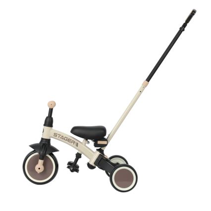 QPlay - Παιδικό τρίκυκλο 3 σε 1 STAGER μπεζ