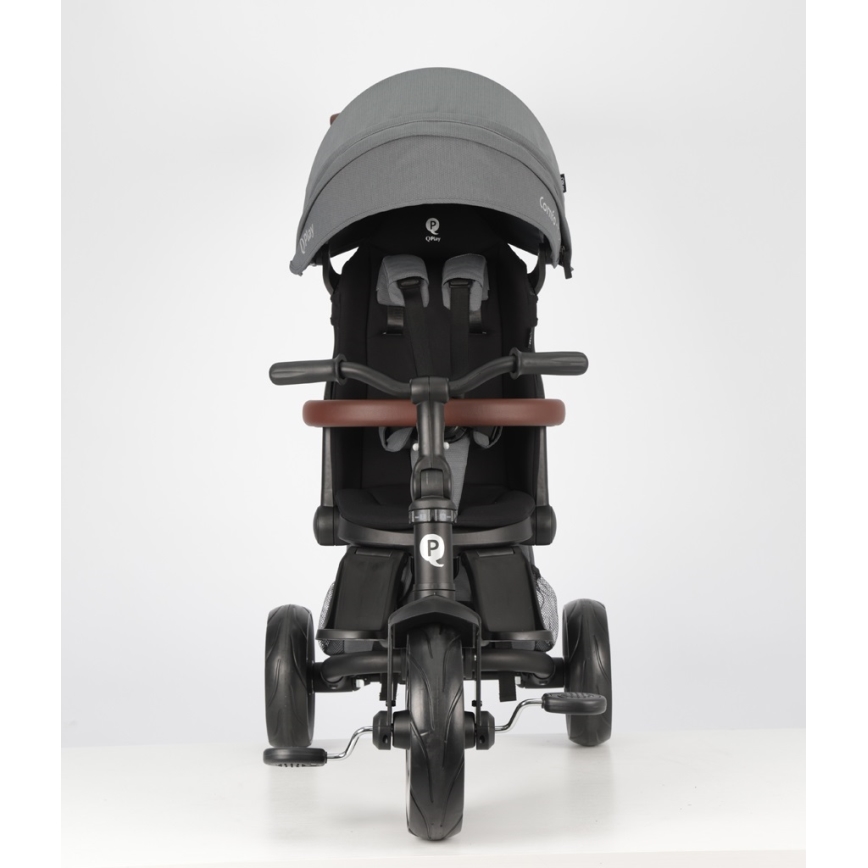 QPlay - Παιδικό τρίκυκλο 7 σε 1 COMFO MAX γκρίζο