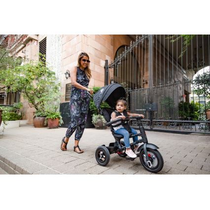 QPlay - Παιδικό τρίκυκλο ποδήλατο 3σε1 RITO AIR μαύρο