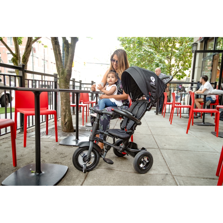 QPlay - Παιδικό τρίκυκλο ποδήλατο 3σε1 RITO AIR μαύρο