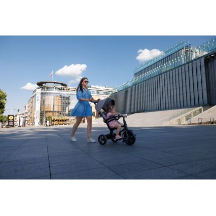 QPlay - Παιδικό τρίκυκλο ποδήλατο 3σε1 RITO STAR ανοιχτό γκρι