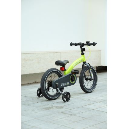 QPlay - Παιδικό ποδήλατο 14" MINIBY 3σε1 πράσινο