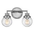 Quintiesse - Απλίκα μπάνιου POPPY 2xE27/60W/230V IP44 γυαλιστερό χρώμιο