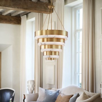 Quintiesse - Φωτιστικό οροφής σε ράβδο ECHELON 8xE14/40W/230V χρυσό