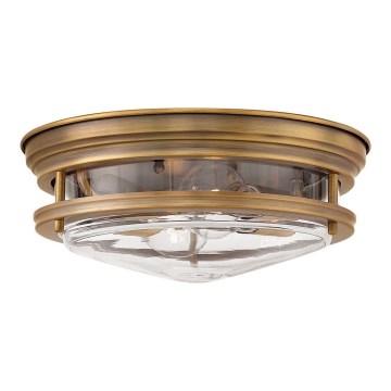Quintiesse - Φωτιστικό οροφής για εξωτερικούς χώρους HADRIAN 2xE27/40W/230V Ø 30,5 cm IP44 μπρονζέ