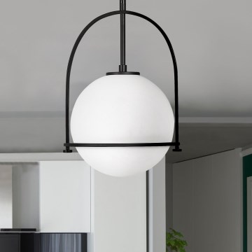 Quintiesse - Φωτιστικό οροφής με ράβδο SOMERSET 1xE27/60W/230V Ø 28,9 cm μαύρο
