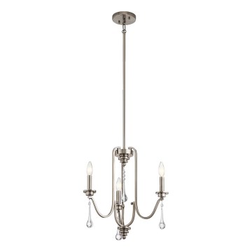 Quintiesse - Πολυέλαιος σε ράβδο KARLEE 3xE14/60W/230V διάμ. 45,7 cm ματ χρώμιο