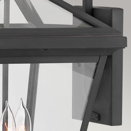 Quintiesse - Εξωτερικό φωτιστικό τοίχου ALFORD L 3xE14/40W/230V IP44 μαύρο