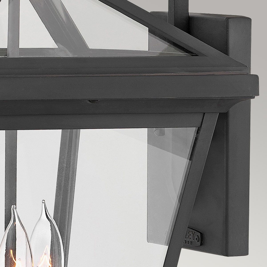 Quintiesse - Εξωτερικό φωτιστικό τοίχου ALFORD L 3xE14/40W/230V IP44 μαύρο