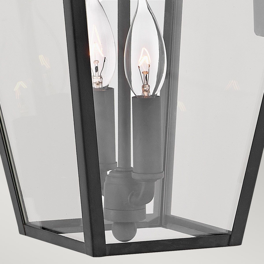 Quintiesse - Επιτοίχιο φωτιστικό εξωτερικού χώρου ALFORD M 2xE14/40W/230V IP44 μαύρο