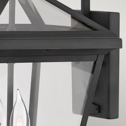 Quintiesse - Επιτοίχιο φωτιστικό εξωτερικού χώρου ALFORD M 2xE14/40W/230V IP44 μαύρο