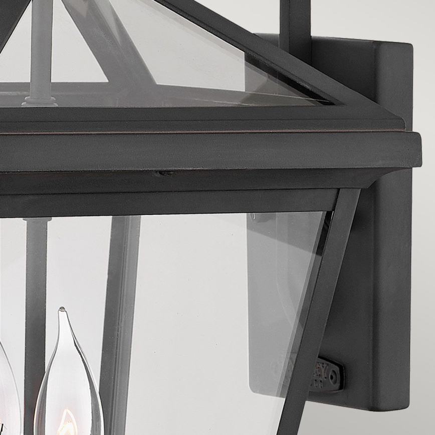 Quintiesse - Επιτοίχιο φωτιστικό εξωτερικού χώρου ALFORD M 2xE14/40W/230V IP44 μαύρο