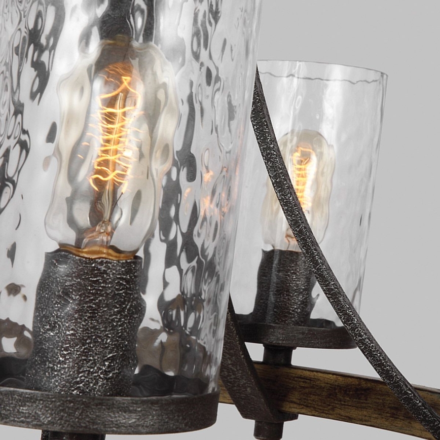 Quintiesse - Πολυέλαιος ANGELO με αλυσίδα, 5xE27/60W/230V, σε απόχρωση δρυός