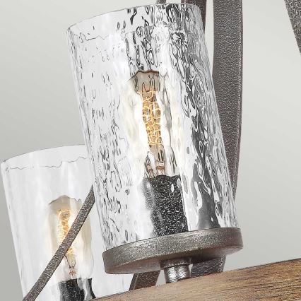 Quintiesse - Πολυέλαιος με αλυσίδα ANGELO 6xE27/60W/230V σε απόχρωση βελανιδιάς