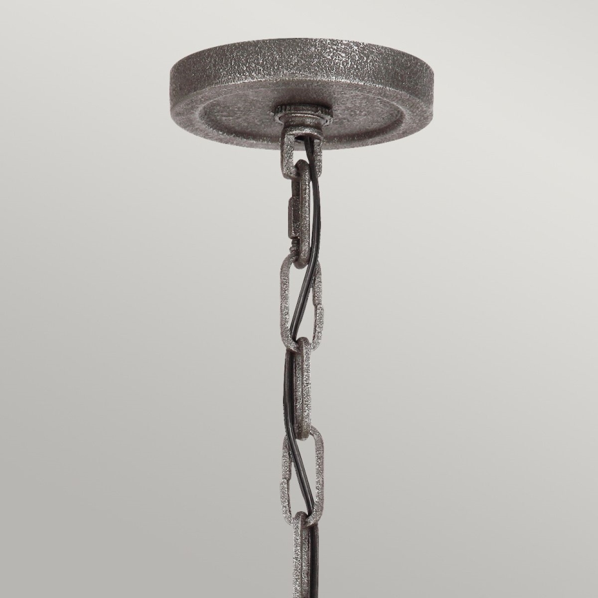 Quintiesse - Πολυέλαιος με αλυσίδα ANGELO 6xE27/60W/230V σε απόχρωση βελανιδιάς