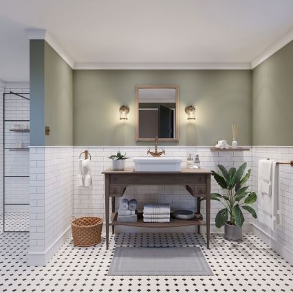 Quintiesse - Επιτοίχιο φωτιστικό εξωτερικού χώρου ASHLAND BAY 1xE27/60W/230V IP44 μπρονζέ