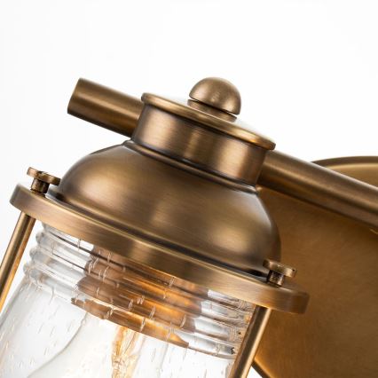 Quintiesse - Επιτοίχιο φωτιστικό μπάνιου ASHLAND BAY 2xE27/60W/230V IP44 μπρονζέ