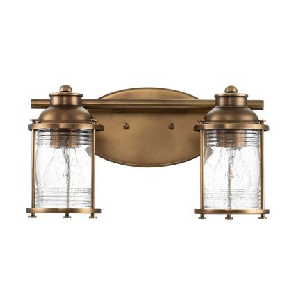 Quintiesse - Επιτοίχιο φωτιστικό μπάνιου ASHLAND BAY 2xE27/60W/230V IP44 μπρονζέ