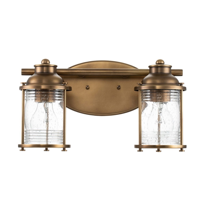 Quintiesse - Επιτοίχιο φωτιστικό μπάνιου ASHLAND BAY 2xE27/60W/230V IP44 μπρονζέ