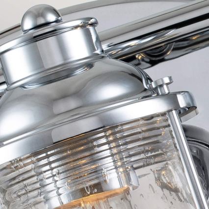 Quintiesse - Επιτοίχιο φωτιστικό εξωτερικού χώρου ASHLAND BAY 3xE27/60W/230V IP44 γυαλισμένο χρώμιο