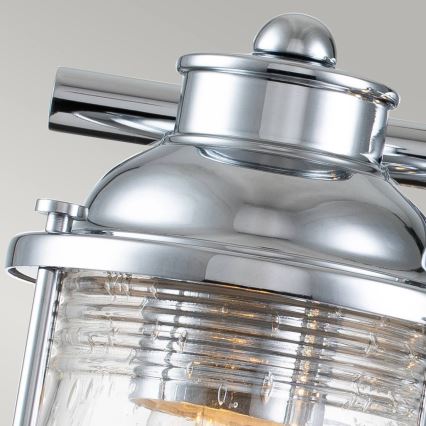 Quintiesse - Επιτοίχιο φωτιστικό εξωτερικού χώρου ASHLAND BAY 3xE27/60W/230V IP44 γυαλισμένο χρώμιο