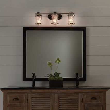 Quintiesse - Επιτοίχιο φωτιστικό εξωτερικού χώρου ASHLAND BAY 3xE27/60W/230V IP44 γυαλισμένο χρώμιο