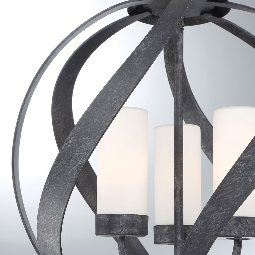 Quintiesse - Εξωτερικός πολυέλαιος με αλυσίδα BLACKSMITH 3xE14/40W/230V, διάμετρος 40,7 cm, IP44, μαύρο