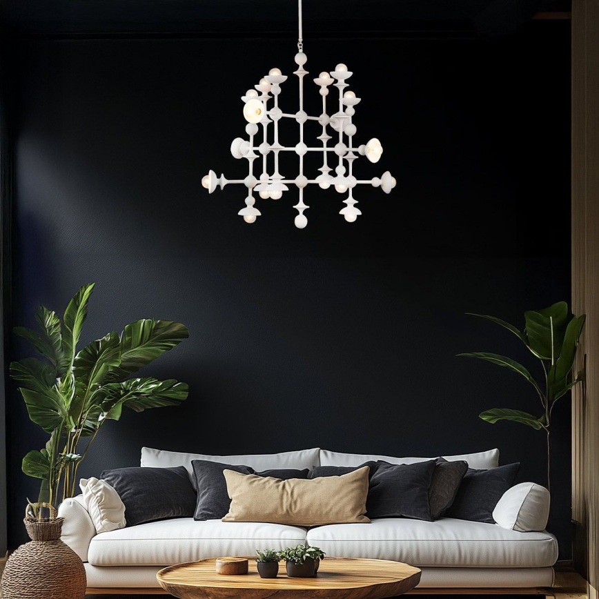 Quintiesse - Πολυέλαιος σε ράβδο CADENCE 18xE14/40W/230V λευκό