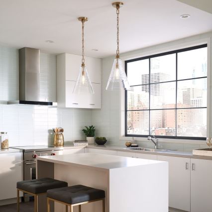 Quintiesse - Κρεμαστό φωτιστικό με αλυσίδα ELMORE 1xE27/60W/230V χρυσό