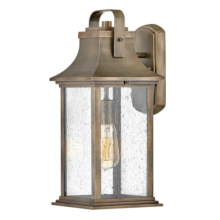Quintiesse - Επιτοίχιο εξωτερικό φωτιστικό GRANT M 1xE27/60W/230V IP44 σε μπρονζέ απόχρωση