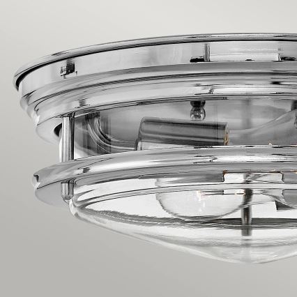 Quintiesse - Εξωτερικό φωτιστικό οροφής HADRIAN 2xE27/40W/230V Ø 27,8 cm IP44 γυαλιστερό χρώμιο
