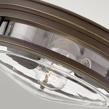 Quintiesse - Φωτιστικό οροφής εξωτερικού χώρου HADRIAN 2xE27/40W/230V Ø 27,8 cm IP44 μπρονζέ