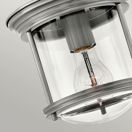 Quintiesse - Εξωτερικό φωτιστικό οροφής HADRIAN 1xE27/60W/230V Ø 19,6 cm IP44 ματ χρώμιο