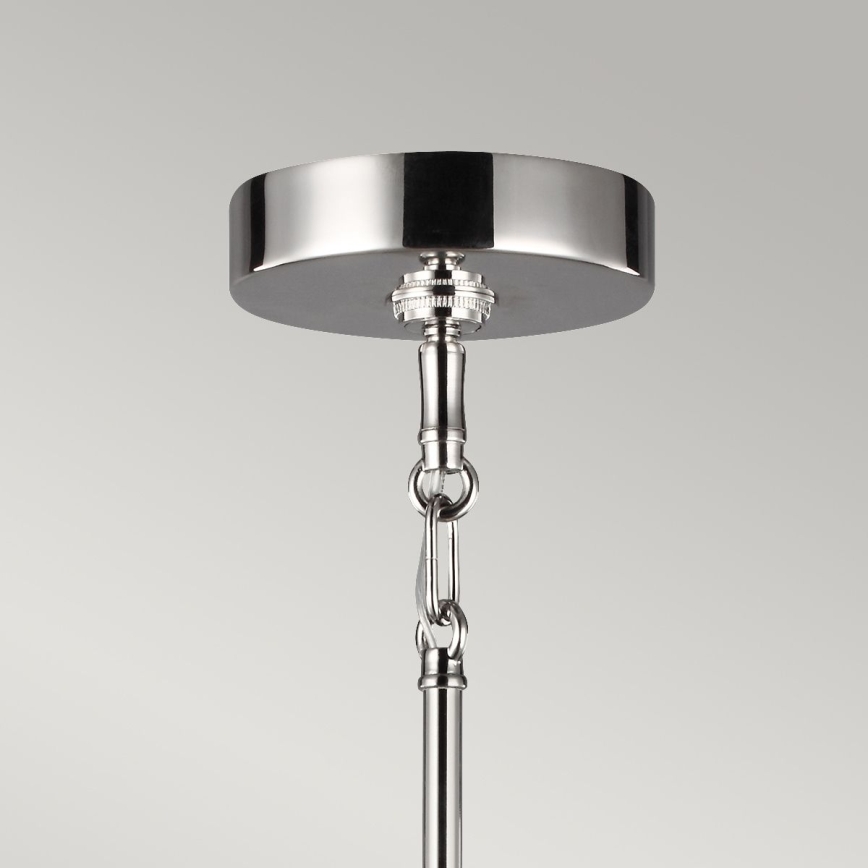 Quintiesse - Πολυέλαιος σε ράβδο HARPER 7xE14/60W/230V Ø 81,3 cm γυαλιστερό χρώμιο/καπνιστό γυαλί