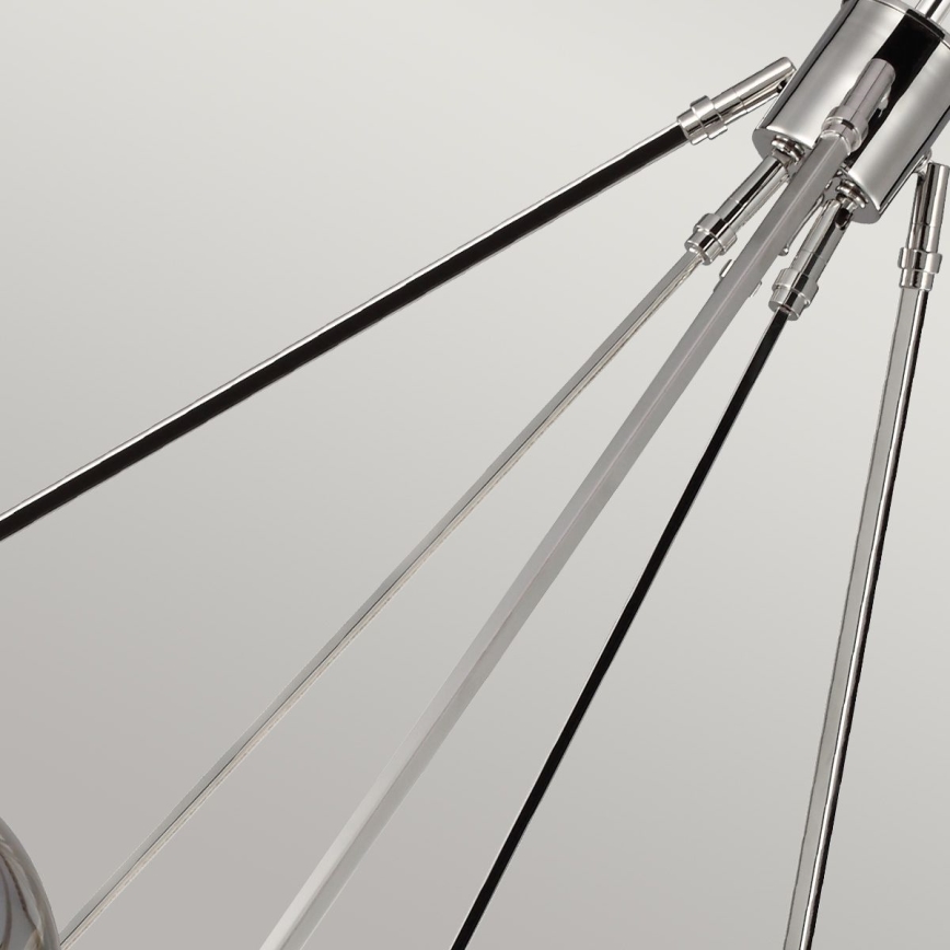 Quintiesse - Πολυέλαιος σε ράβδο HARPER 7xE14/60W/230V Ø 81,3 cm γυαλιστερό χρώμιο/καπνιστό γυαλί