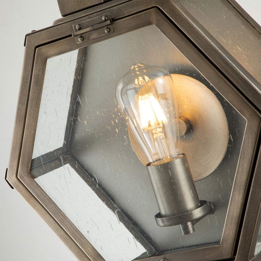 Quintiesse - Επιτοίχιο φωτιστικό εξωτερικού χώρου HEATH M, 1xE27/60W/230V, IP44, μπρονζέ