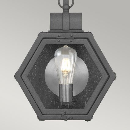 Quintiesse - Εξωτερικό φωτιστικό τοίχου HEATH M 1xE27/60W/230V IP44 μαύρο