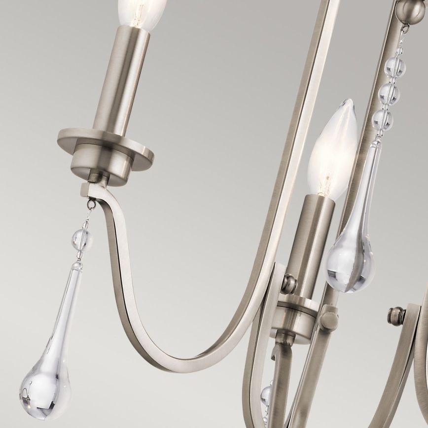 Quintiesse - Πολυέλαιος σε ράβδο KARLEE 3xE14/60W/230V διάμ. 45,7 cm ματ χρώμιο