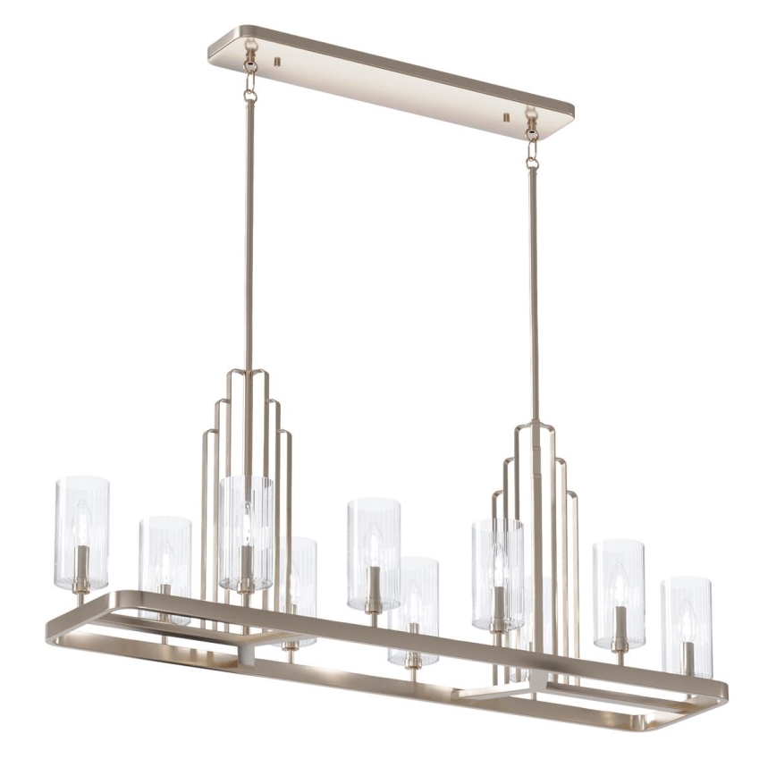 Quintiesse - Πολυέλαιος σε ράβδο KIMROSE 10xE14/40W/230V ματ χρώμιο