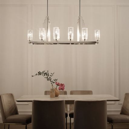 Quintiesse - Πολυέλαιος σε ράβδο KIMROSE 10xE14/40W/230V ματ χρώμιο