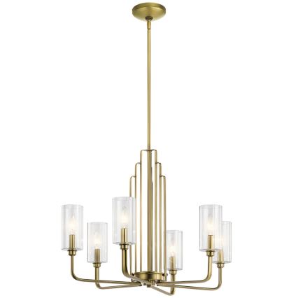 Quintiesse - Πολυέλαιος σε ράβδο KIMROSE 6xE14/40W/230V διάμ. 68,6 cm χρυσός