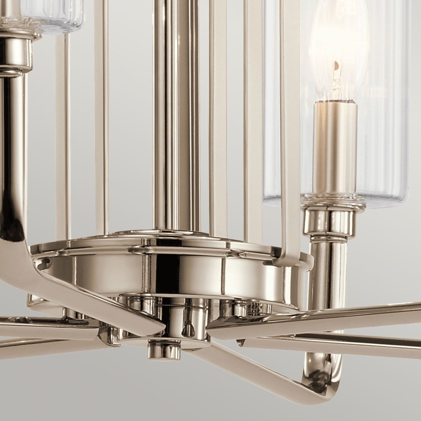 Quintiesse - Πολυφωτιστικό σε ράβδο KIMROSE 6xE14/40W/230V διάμ. 68,6 εκ. γυαλιστερό χρώμιο